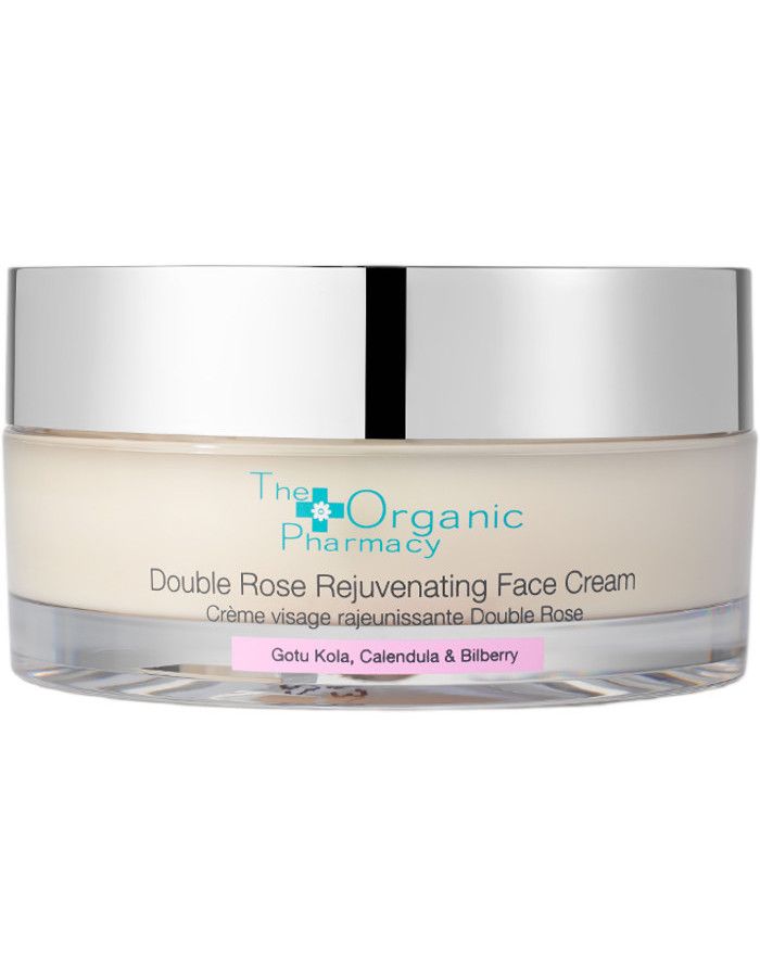 The Organic Pharmacy Double Rose Rejuvenating Face Cream herstelt de elasticiteit en helderheid van de huid