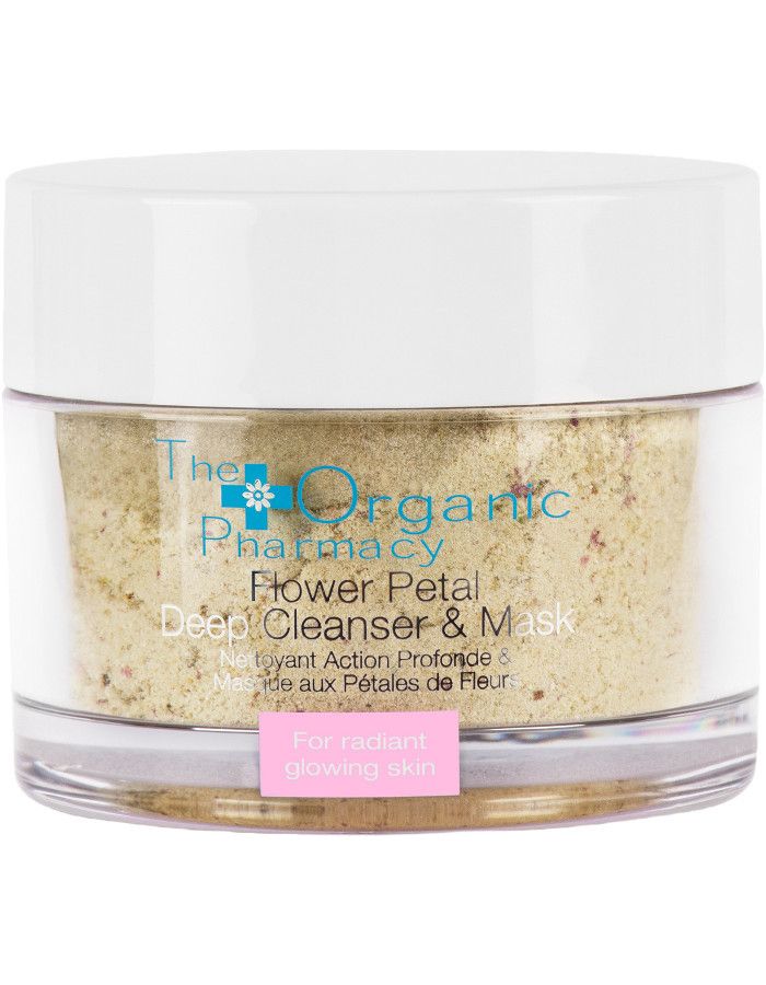 The Organic Pharmacy Flower Petal Deep Cleanser & Mask is een krachtige, wekelijkse huidbehandeling om zachtjes te scrubben voor een perfect verfriste huid.