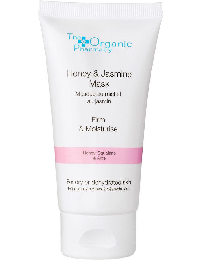 The Organic Pharmacy Honey & Jasmine Mask helpt de elasticiteit van de huid te herstellen en daarbij de droge en vochtarme huid diep te voeden en hydrateren.