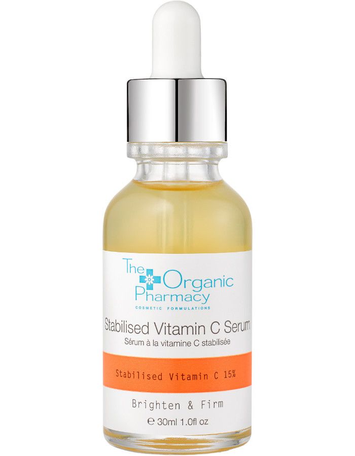 The Organic Pharmacy Stabilised Vitamin C Serum is een krachtig serum met een geconcentreerde dosis van 15% gestabiliseerde vitamine C om de collageenproductie te verhogen en overpigmentatie te behandelen.