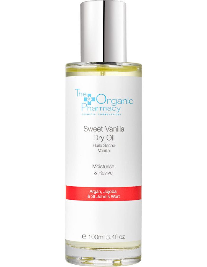 The Organic Pharmacy Sweet Vanilla Dry Oil is een veelzijdige droge olie met een heerlijke geur, ideaal voor een zijdezachte huid en glanzend haar.