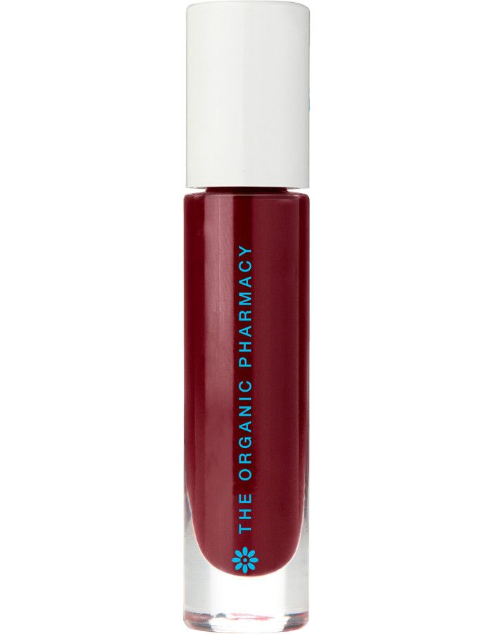 The Organic Pharmacy Volumising Balm Gloss Red hydrateert de lippen en geeft onmiddelijk vollere lippen.