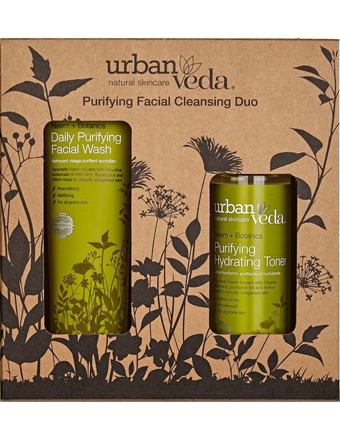 Urban Veda Purifying Facial Cleansing Duo Set 2-Delig 5025042929855 snel, veilig en gemakkelijk online kopen bij Beauty4skin.nl