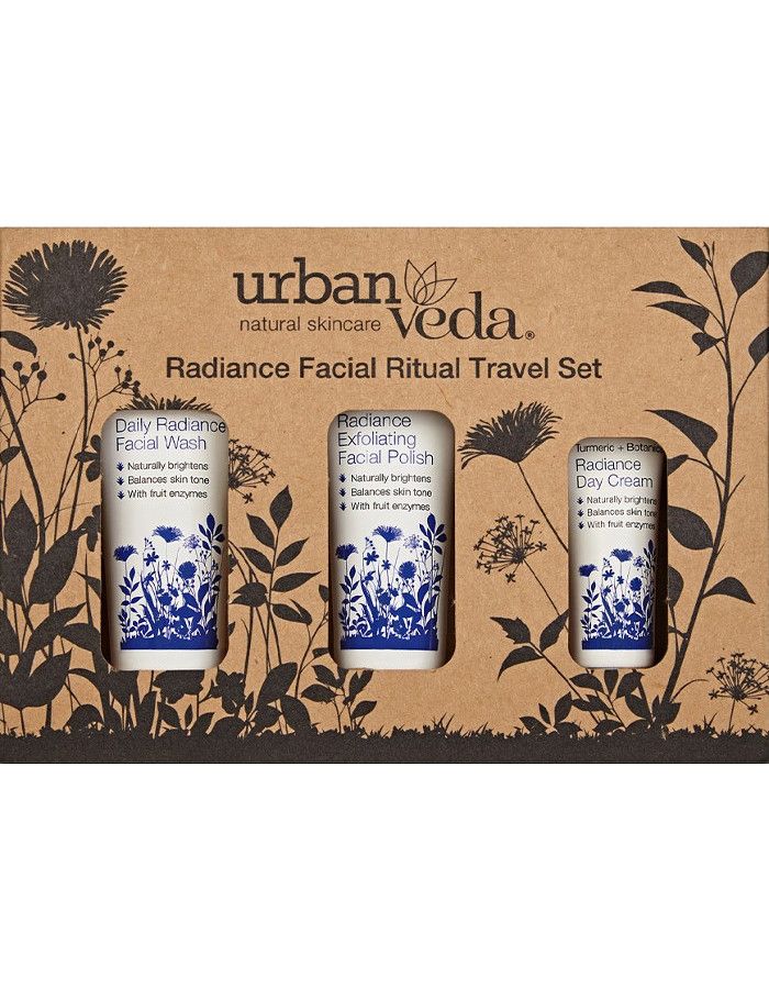 Urban Veda Radiance Facial Ritual Travel Set 3-Delig