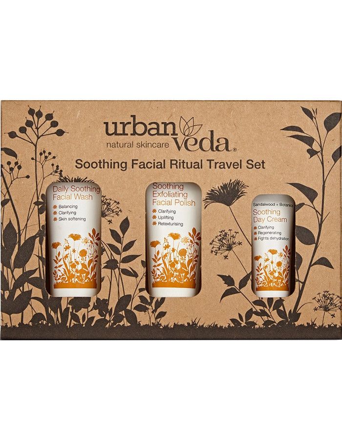 Urban Veda Soothing Facial Ritual Travel Set 3-Delig 5025042929770 snel, veilig en gemakkelijk online kopen bij Beauty4skin.nl