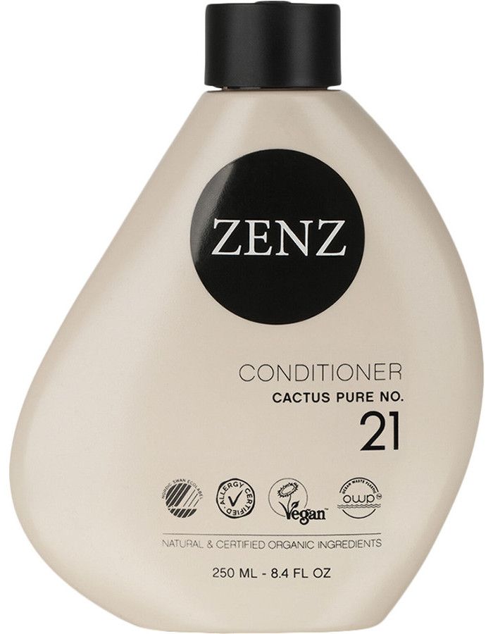Zenz Organic Conditioner Cactus Pure No 21 geeft kracht en vitaliteit voor alle haartypes, met name geschikt voor normaal, droog en krullend haar
