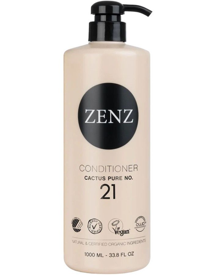 Zenz Organic Conditioner Cactus Pure No 21 geeft kracht en vitaliteit voor alle haartypes, met name geschikt voor normaal, droog en krullend haar.