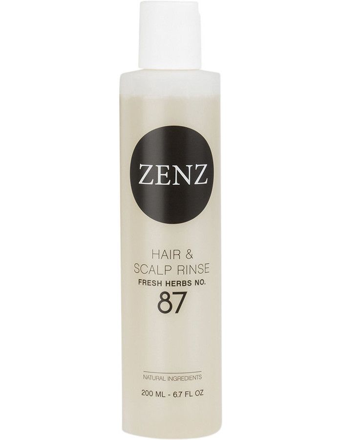 Zenz Organic Hair & Scalp Rinse Fresh Herbs No 87 is een verkwikkende detoxbehandeling voor alle haartypes, speciaal ontworpen voor droog of beschadigd haar.