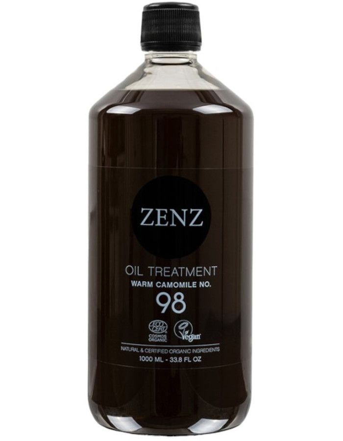 Zenz Organic Oil Treatment Warm Camomile No 98 is een veelzijdige olie voor haarverzorging, huidverzorging en styling, voor krullend haar of een geïrriteerde huid en hoofdhuid.