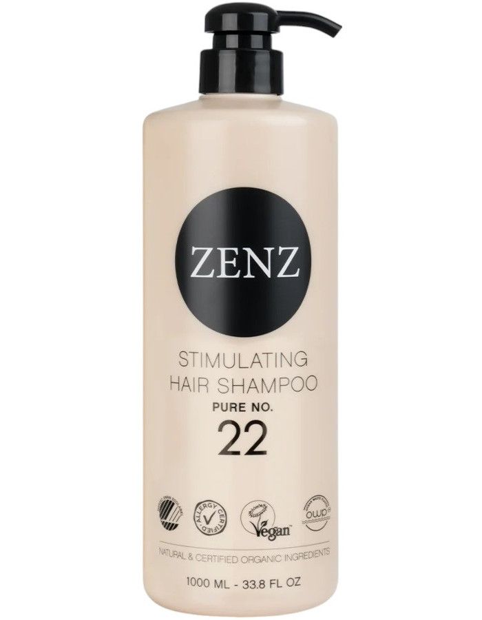 Zenz Organic Stimulating Shampoo Pure No 22 Family Size versterkt je haarzakjes, verbetert de verankering van het haar en stimuleert de haargroei.