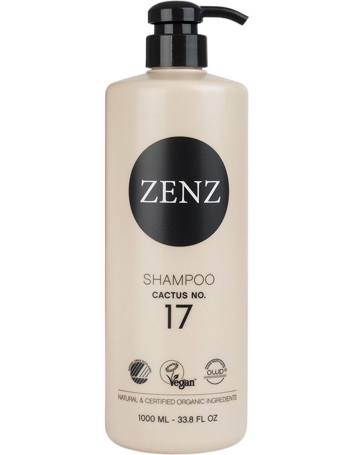 Zenz Organic Shampoo Cactus No 17 biedt vocht, kracht en vitaliteit voor alle haartypes, met name geschikt voor normaal, droog en krullend haar, en voor de droge hoofdhuid.