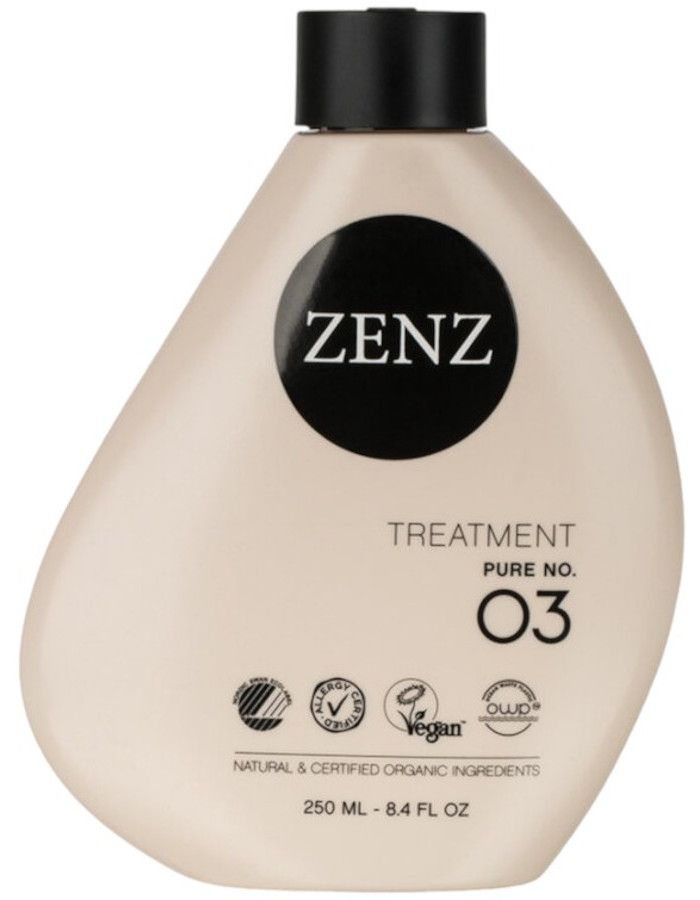 Zenz Organic Treatment Pure No 03 is een proteïne-haarbehandeling dringt diep door in de binnenste laag van het haar, waar het het haar van binnenuit verzacht en herstelt.
