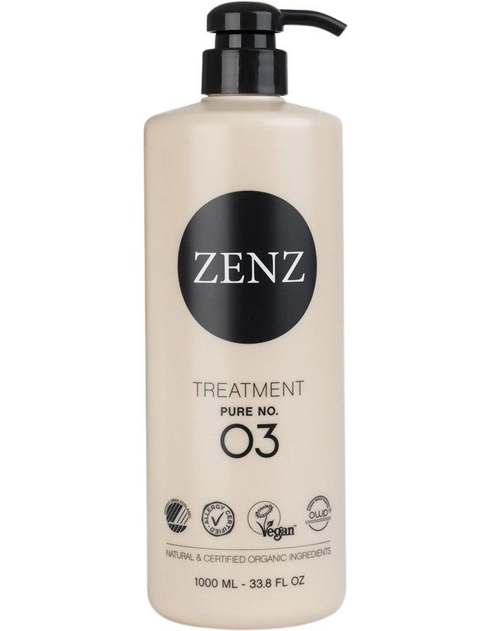 Zenz Organic Treatment Pure No 03 is een proteïne-haarbehandeling dringt diep door in de binnenste laag van het haar, waar het het haar van binnenuit verzacht en herstelt.
