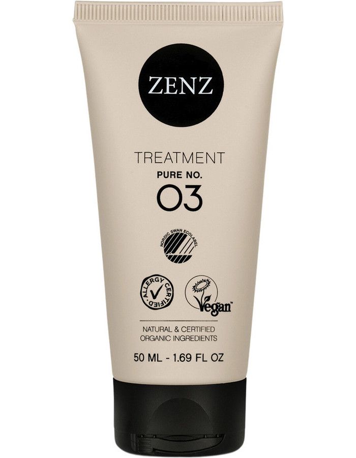 Zenz Treatment Pure No 03 is een proteïne-haarbehandeling dringt diep door in de binnenste laag van het haar, waar het het haar van binnenuit verzacht en herstelt.