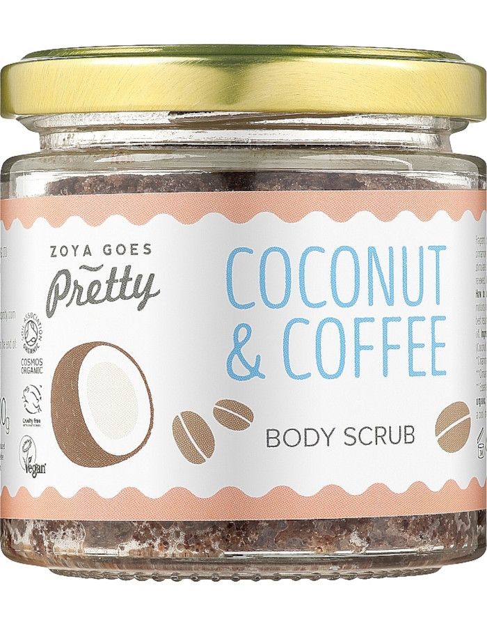 Zoya Goes Pretty Coconut & Coffee Body Scrub is een 100% natuurlijk en vegan bodyscrub met de perfecte combinatie van koffie, bruine suiker en biologische kokosolie.