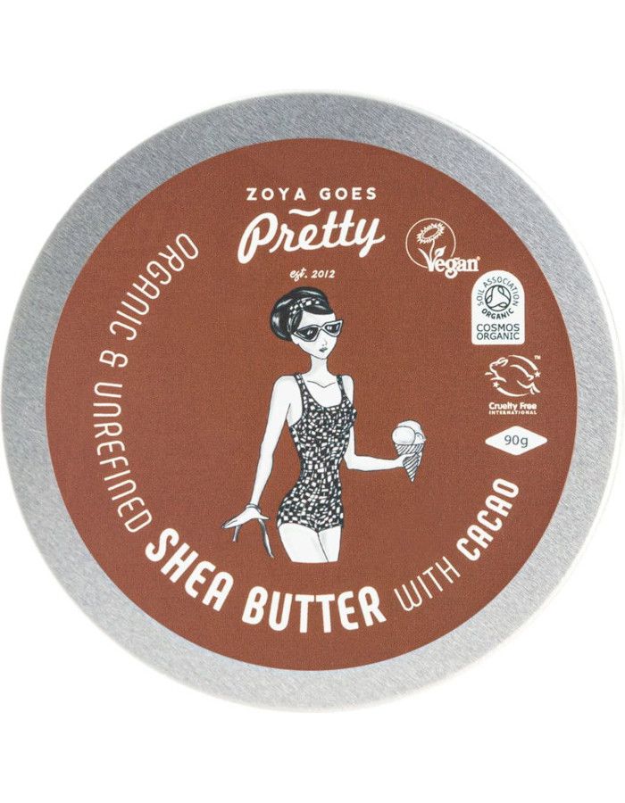 Zoya Goes Pretty Shea Butter Cacao Balm hydrateert diep en beschermt tegen uitdroging, dankzij de antioxidanten van sheabutter.