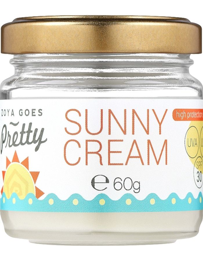 Zoya Goes Pretty Sunny Cream SPF30 biedt een natuurlijke breedspectrumbescherming tegen UVA- en UVB-stralen.