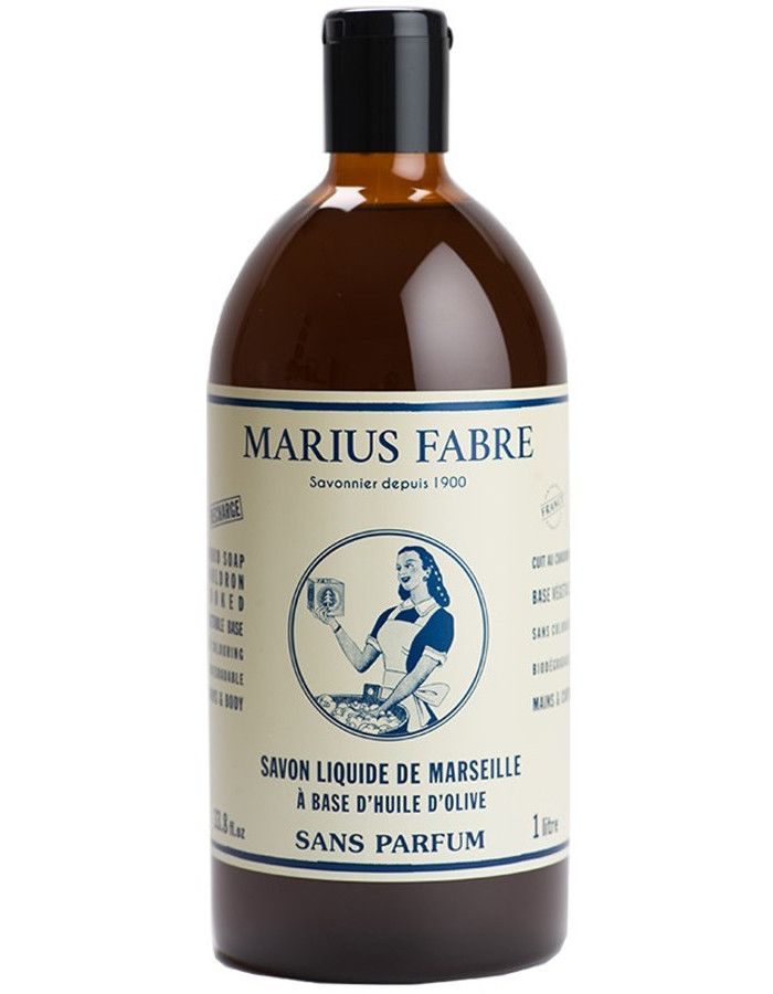 Marius Fabre Nature Vloeibare Zeep Ongeparfumeerd Navulling is een 100% natuurlijke, antibacteriële vloeibare handzeep, gemaakt op basis van olijfolie.