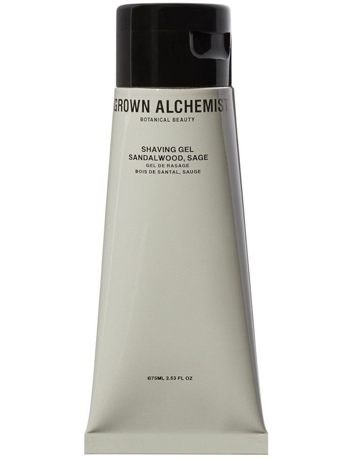 Ontdek Grown Alchemist Shaving Gel Sandalwood Sage: natuurlijke scheergel die hydrateert, kalmeert en roodheid voorkomt. Perfect voor een gladde, gevoelige huid.