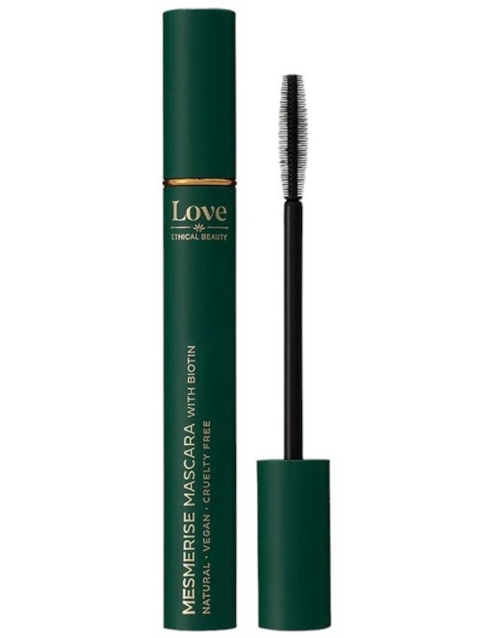 Love Ethical Beauty Mesmerise Mascara Zwart bevat groeistimulerende vitamines voor langere wimpers