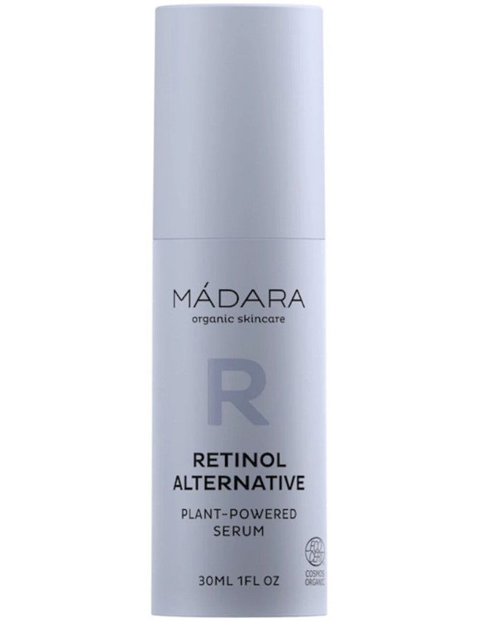 Mádara Retinol Alternative Plant Powered Serum - krachtig plantaardig retinol met hyaluronzuur en berkenwater voor een gladdere, stevigere huid.