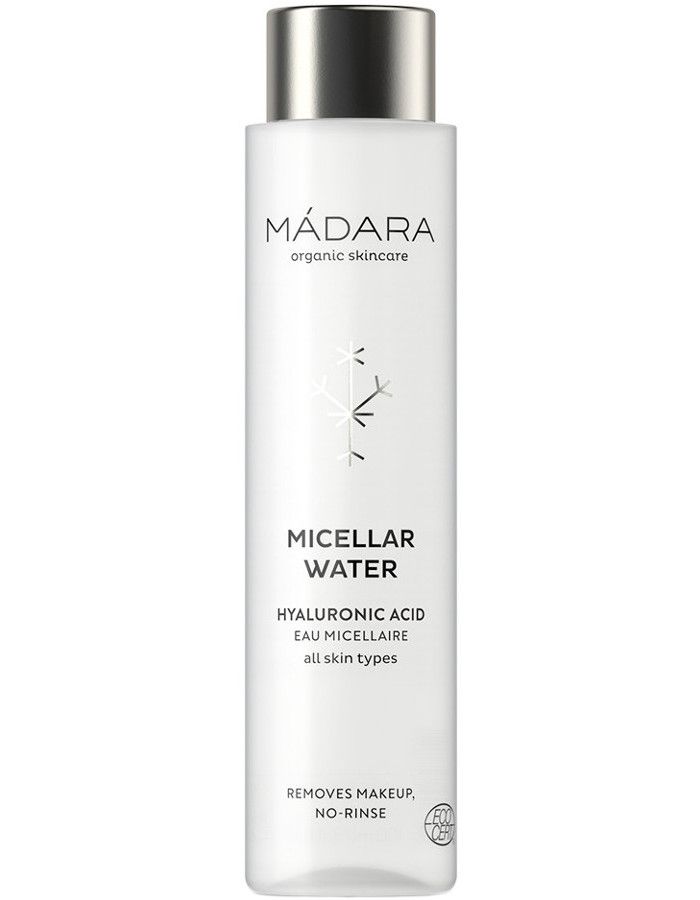 Mádara Micellar Water Hyaluronic is een awardwinning make-up reinigingswater die in een handeling make-up en onzuiverheden verwijdert en onze huid hydrateert.