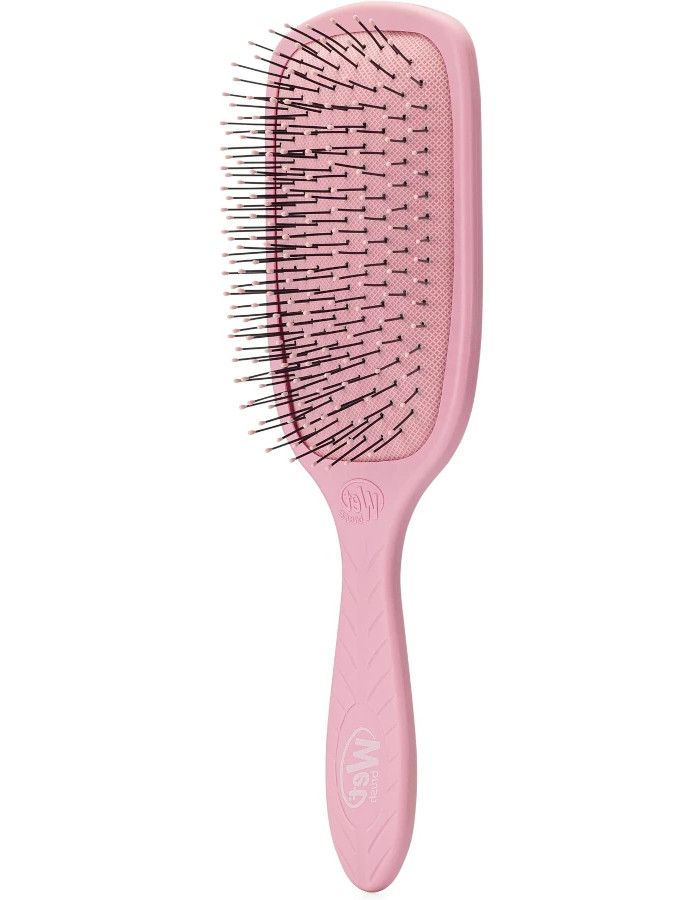 De Wet Brush Go Green Paddle Detangler Pink is dé oplossing voor het snel en pijnloos ontwarren van lang, dik of krullend haar.