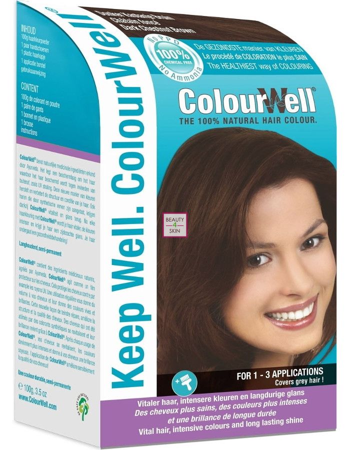 Colourwell 100% Natuurlijke Haarkleuring Donker Kastanje Beauty4skin.nl is een website vol passie voor natuurlijke, biologische en zuivere huidverzorging en levering, deskundig advies, betrouwbaar en voordelig.